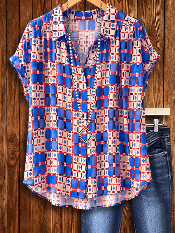 Coastal Mosaic Camp Shirt