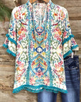 Coastal Mosaic Tassel Top