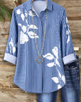 Coastal Bloom Stripe Shirt