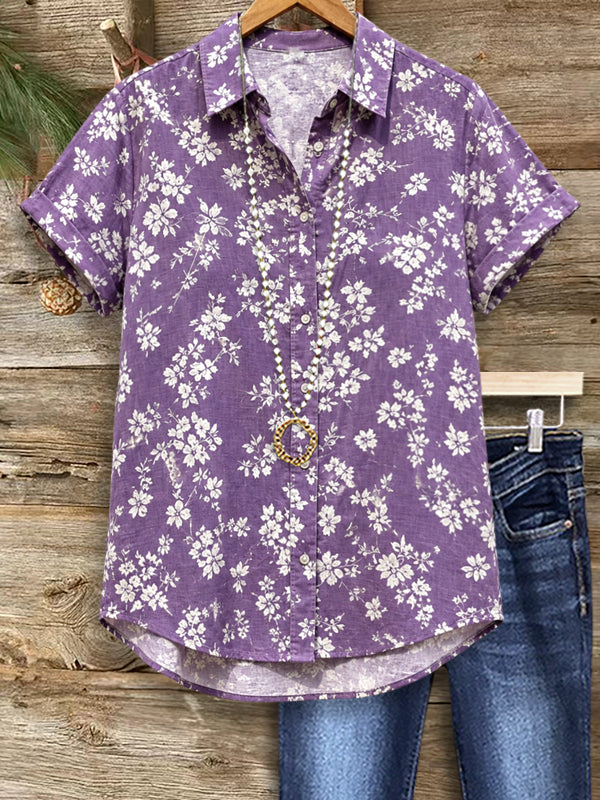 Lavender Meadow Button-Up Shirt
