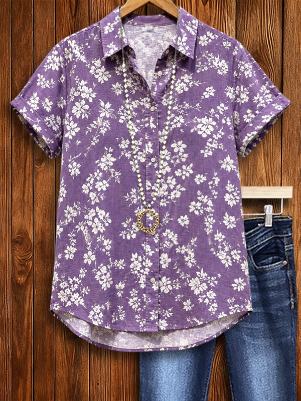 Lavender Meadow Button-Up Shirt