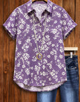 Lavender Meadow Button-Up Shirt
