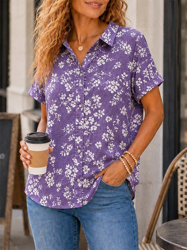 Lavender Meadow Button-Up Shirt