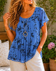 Sapphire Garden Flutter Top