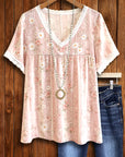 Rose Garden Lace Trim Tee