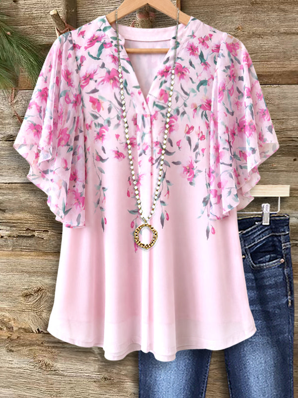 Blossom Breeze Flutter Sleeve Tunic