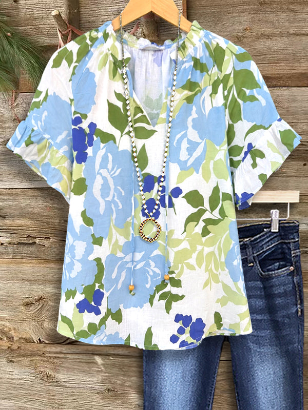 Bluebell Breeze Floral Top