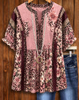 Wild Rose Patchwork Babydoll Top