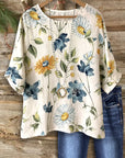 Meadow Daisy Linen Top