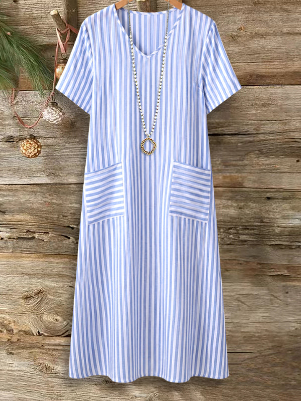Seaside Stripe Pocket Dress