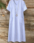 Seaside Stripe Pocket Dress