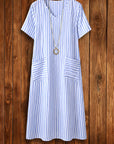 Seaside Stripe Pocket Dress