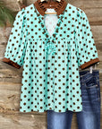 Lagoon Dot Breeze Blouse