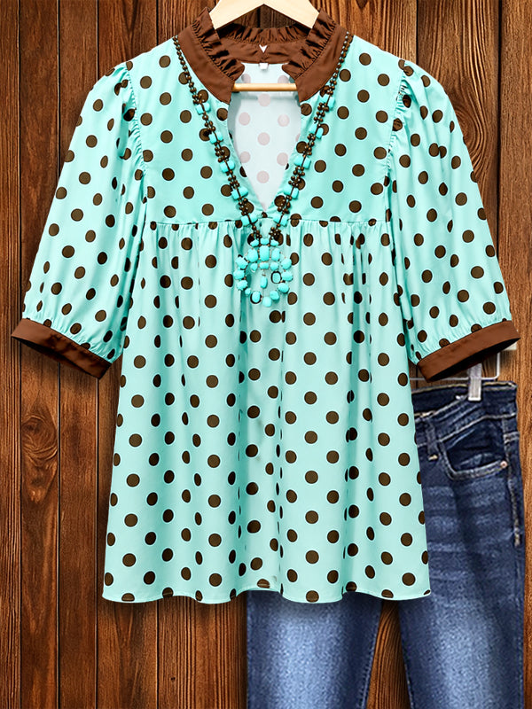 Lagoon Dot Breeze Blouse