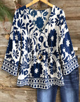 Indigo Bloom Vintage Blouse
