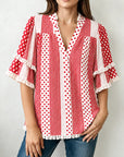 Rodeo Stripe Polka Boho Top
