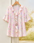 Pastel Garden Ruffle Blouse