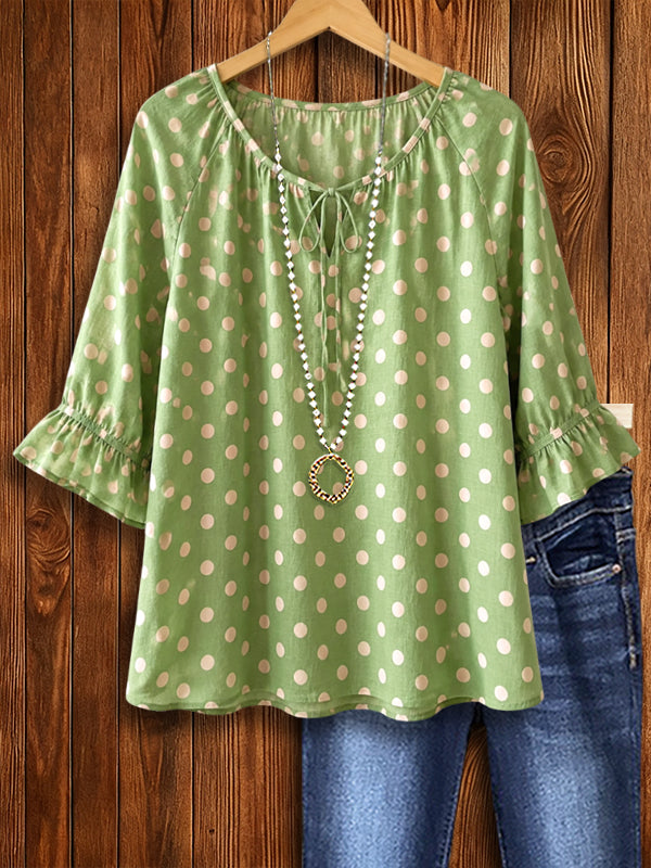Sage Polka Everyday Top