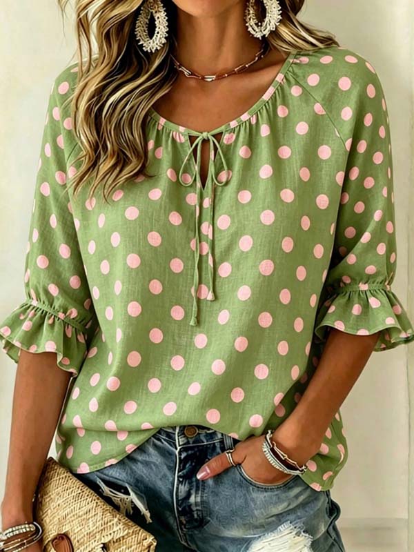 Sage Polka Everyday Top