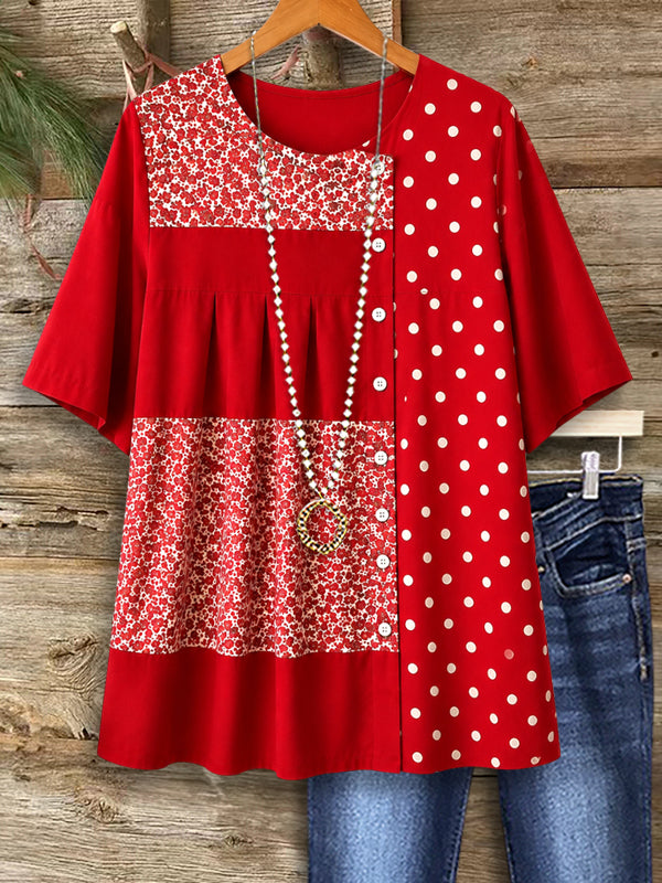 Scarlet Patchwork Charm Tunic