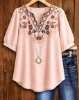 Desert Bloom Embroidered Blouse