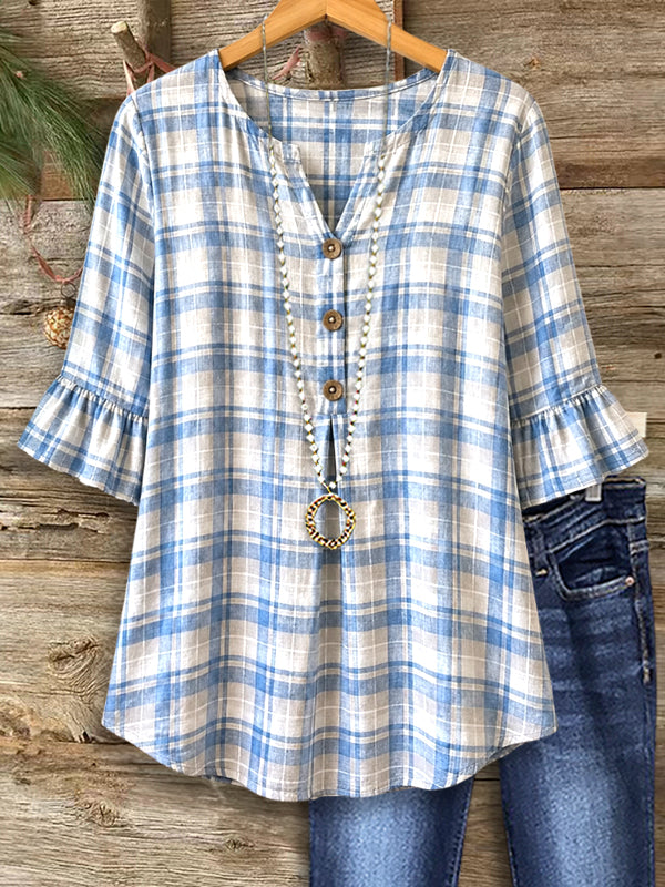 Coastal Breeze Plaid Tunic