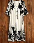 Midnight Botanical Lounge Dress