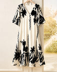 Midnight Botanical Lounge Dress