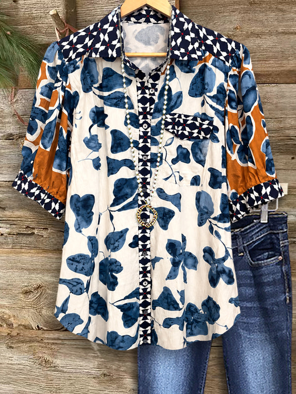 Coastal Mosaic Print Shirt