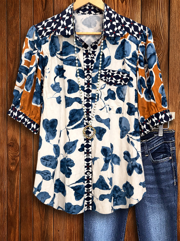 Coastal Mosaic Print Shirt