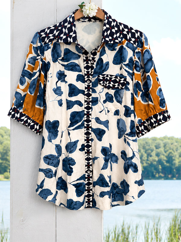 Coastal Mosaic Print Shirt