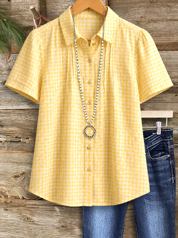 Golden Picnic Gingham Shirt