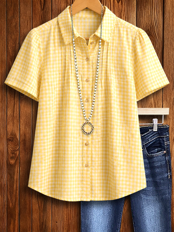 Golden Picnic Gingham Shirt