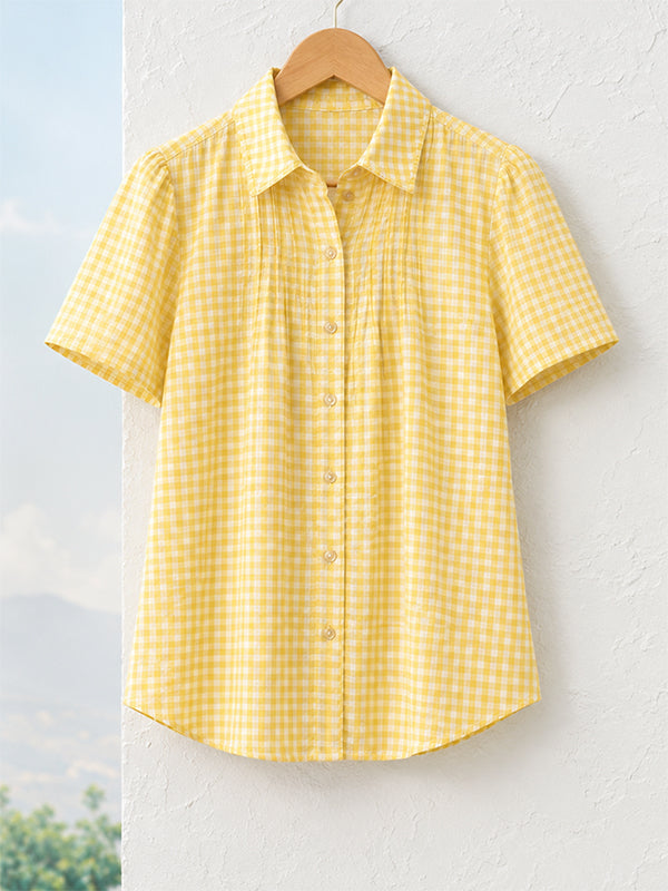 Golden Picnic Gingham Shirt