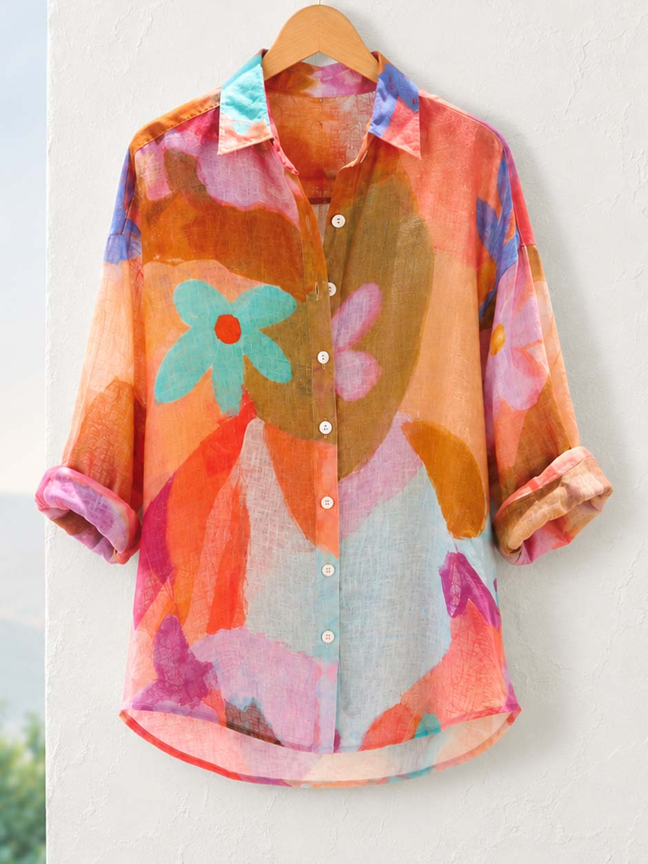 Sunset Canvas Art Shirt