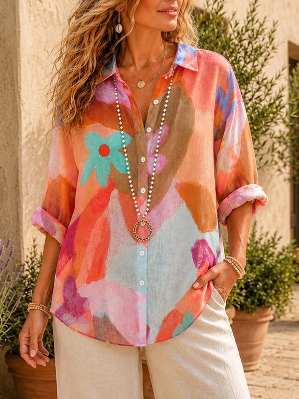 Sunset Canvas Art Shirt