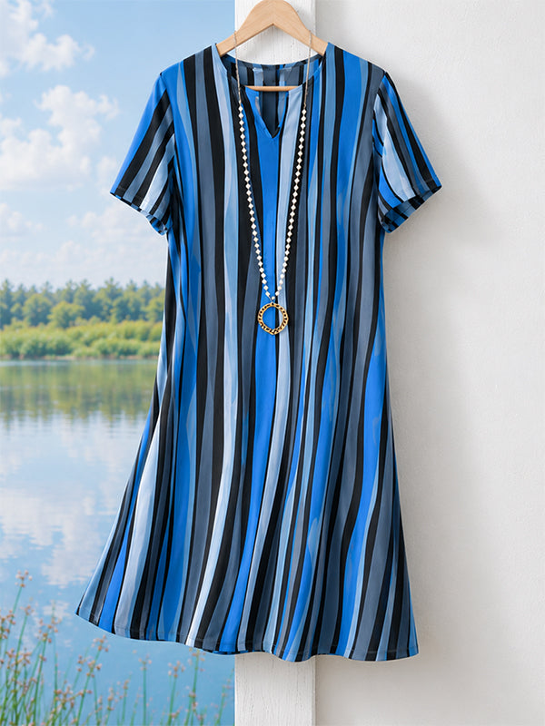 Ocean Stripe T-Shirt Dress
