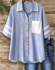 Coastal Breeze Lace Trim Shirt