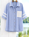 Coastal Breeze Lace Trim Shirt