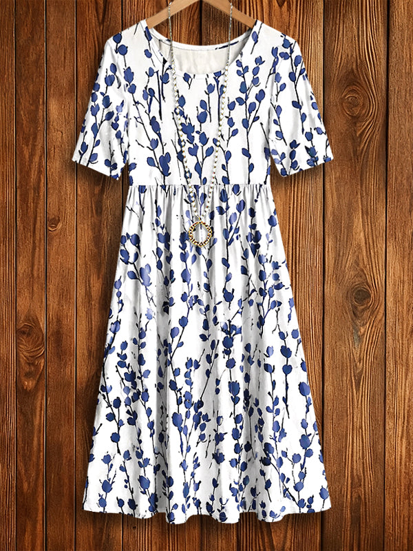 Blue Willow Midi Dress