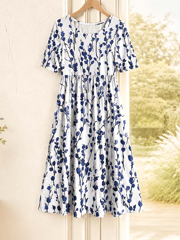 Blue Willow Midi Dress