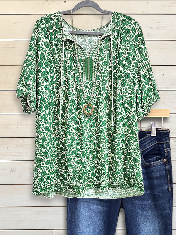 Garden Whimsy Boho Blouse