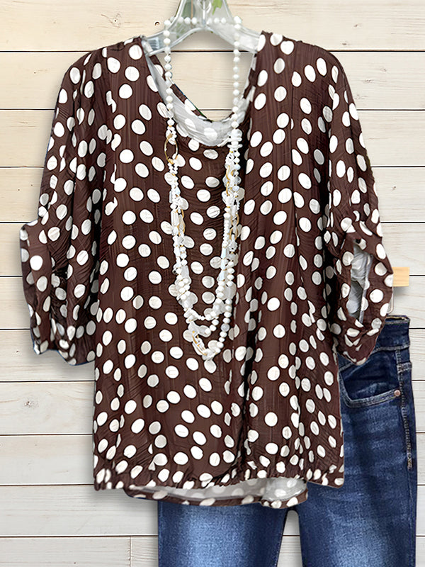 Choco Polka Dot Top