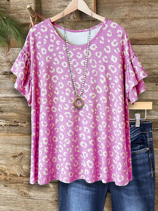 Wild Whisper Ruffled Sleeve Blouse