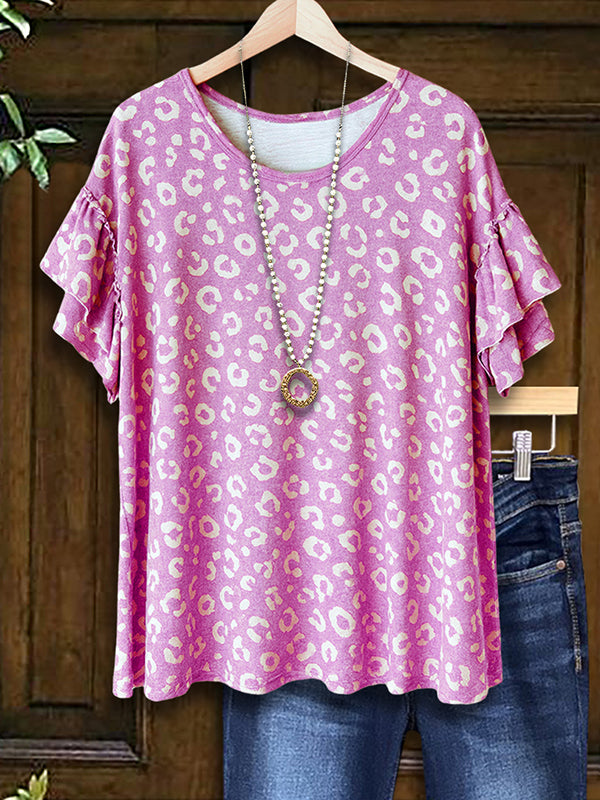 Wild Whisper Ruffled Sleeve Blouse