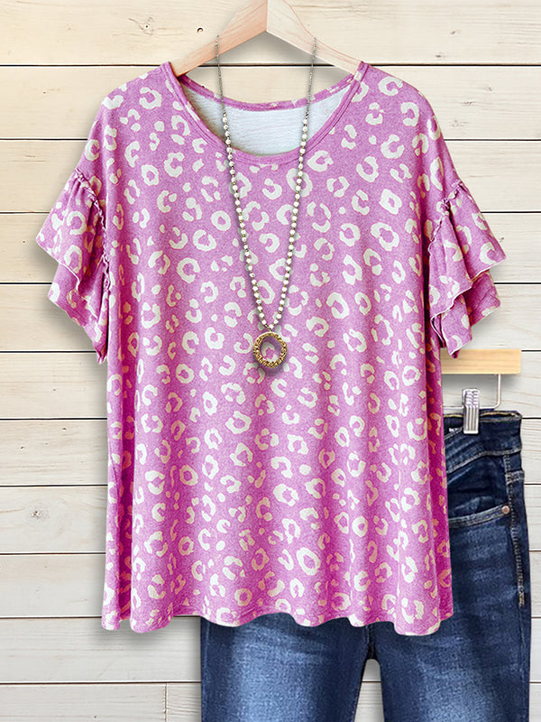 Wild Whisper Ruffled Sleeve Blouse