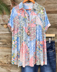 Patchwork Garden Casual Blouse