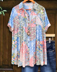 Patchwork Garden Casual Blouse