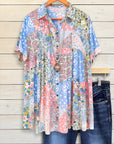 Patchwork Garden Casual Blouse