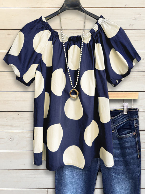 Polka Dot Puff Top